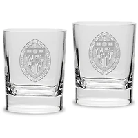 Johns Hopkins Blue Jays Team 11.75 oz. 2-Piece Square Double Old Fashion Glass Set