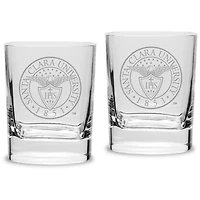 Santa Clara Broncos 11.75 oz. 2-Piece Square Double Old Fashion Glass Set