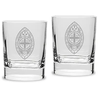 University of the South Tigers 11.75 oz. 2-Piece Square Double Old Fashion Glass Set