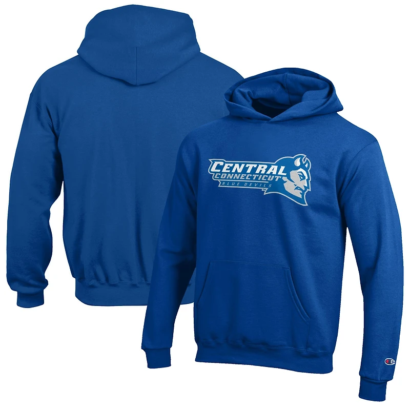 Youth Champion Royal Central Connecticut State Blue Devils Eco Powerblend Pullover Hoodie