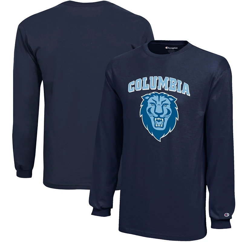 Youth Champion Navy Columbia University Jersey Long Sleeve T-Shirt