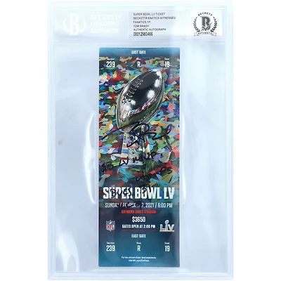 Tom Brady Tampa Bay Buccaneers Autographed Super Bowl LV Ticket with Multiple Inscriptions - Limited Edition of 1 - Signed in Black