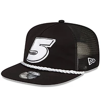 Men's New Era Black Kyle Larson Golfer Snapback Adjustable Hat