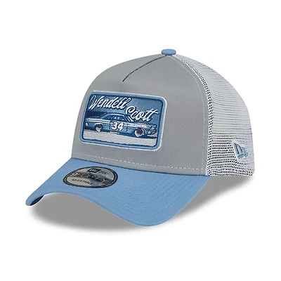 Men's New Era Light Blue/Gray Wendell Scott Legends 9FORTY A-Frame Trucker Snapback Adjustable Hat