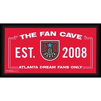 Atlanta Dream Framed 10" x 20" Fan Cave Collage