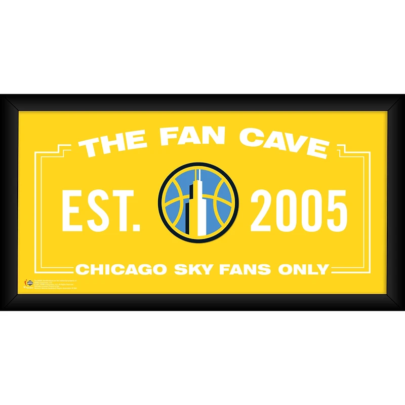 Chicago Sky Framed 10" x 20" Fan Cave Collage