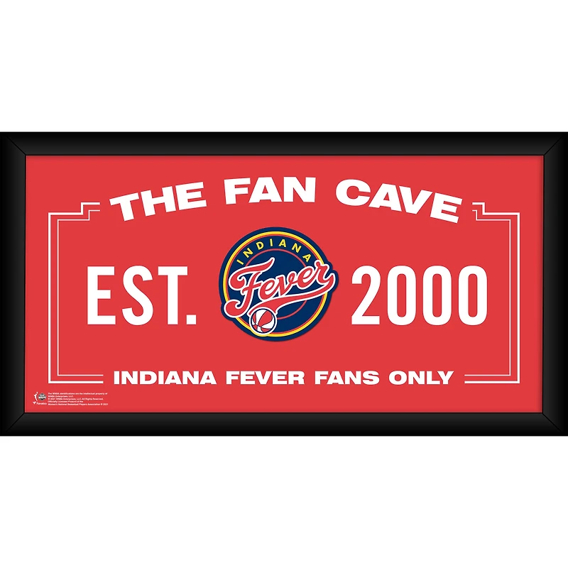 Indiana Fever Framed 10" x 20" Fan Cave Collage