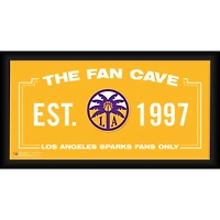 Los Angeles Sparks Framed 10" x 20" Fan Cave Collage