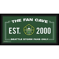 Seattle Storm Framed 10" x 20" Fan Cave Collage