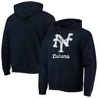 Men's Stitches Navy New York Cubans Negro League Logo Pullover Hoodie