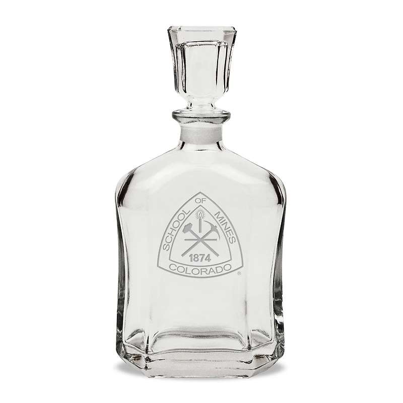 Colorado School of Mines Orediggers 23.75oz. Crystal Whisky Decanter