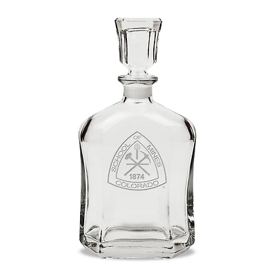 Colorado School of Mines Orediggers 23.75oz. Crystal Whisky Decanter