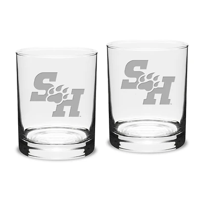 Sam Houston State Bearkats 14oz. 2-Piece Classic Double Old Fashioned Glass Set