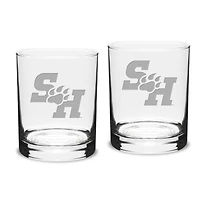 Sam Houston State Bearkats 14oz. 2-Piece Classic Double Old Fashioned Glass Set