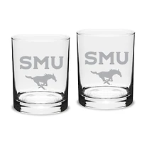 SMU Mustangs 14oz. 2-Piece Classic Double Old Fashioned Glass Set