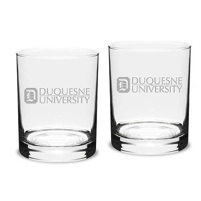 Duquesne Dukes 14oz. 2-Piece Classic Double Old Fashioned Glass Set