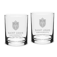 Saint Louis Billikens 14oz. 2-Piece Classic Double Old Fashioned Glass Set