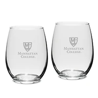Manhattan Jaspers 15oz. 2-Piece Stemless Wine Glass Set