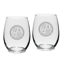 Loyola Greyhounds 15oz. 2-Piece Stemless Wine Glass Set