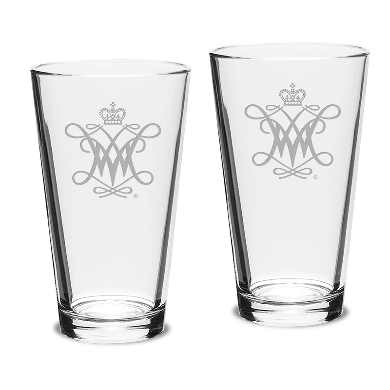 William & Mary Tribe 16oz. 2-Piece Classic Pub Glass Set