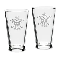 William & Mary Tribe 16oz. 2-Piece Classic Pub Glass Set