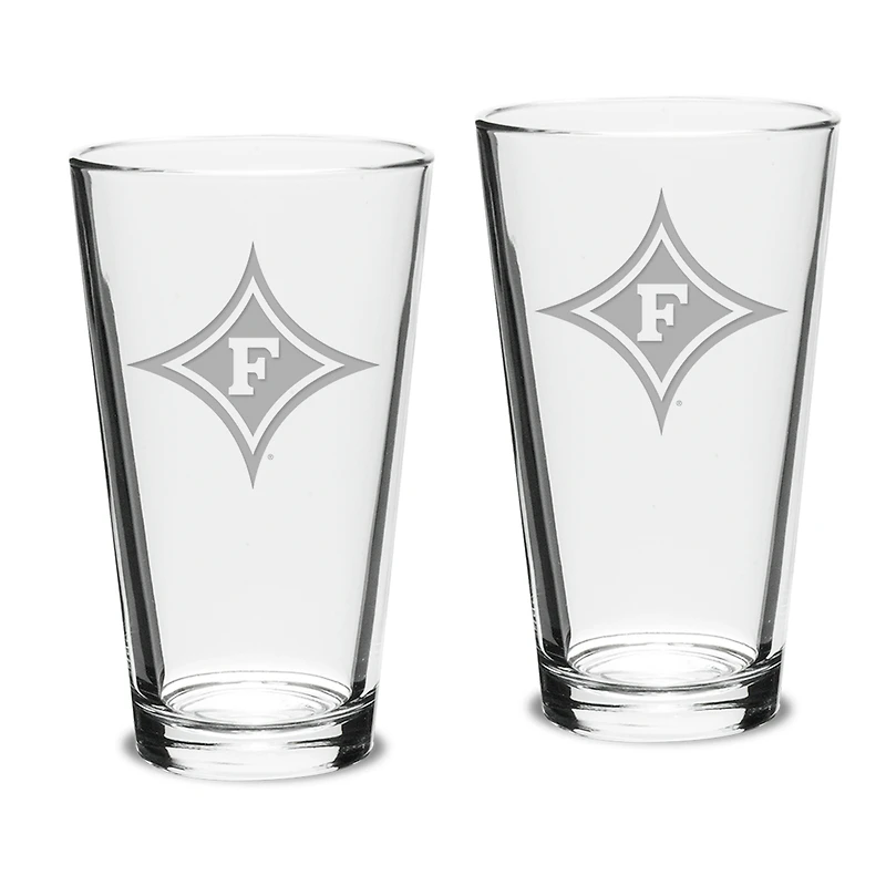 Furman Paladins 16oz. 2-Piece Classic Pub Glass Set