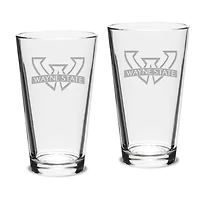 Wayne State Warriors 16oz. 2-Piece Classic Pub Glass Set
