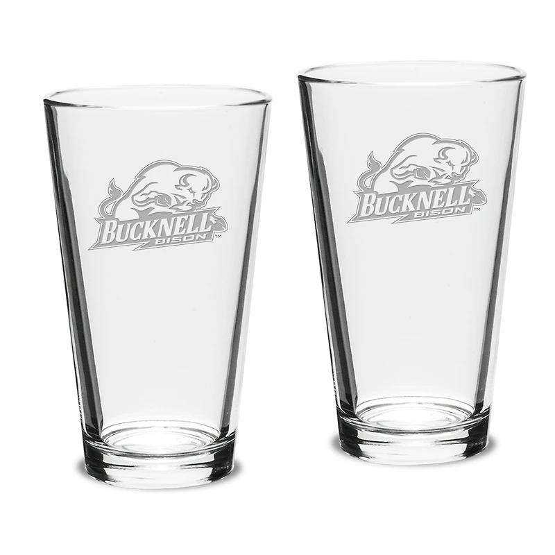 Bucknell Bison 16oz. 2-Piece Classic Pub Glass Set