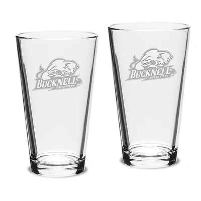 Bucknell Bison 16oz. 2-Piece Classic Pub Glass Set