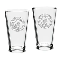 University of Tampa Spartans 16oz. 2-Piece Classic Pub Glass Set