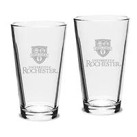 Rochester Yellow Jackets 16oz. 2-Piece Classic Pub Glass Set