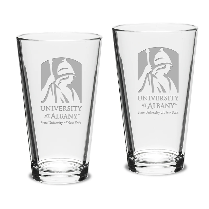 UAlbany Great Danes 16oz. 2-Piece Classic Pub Glass Set