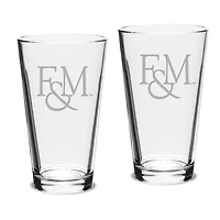 Franklin & Marshall Diplomats 16oz. 2-Piece Classic Pub Glass Set