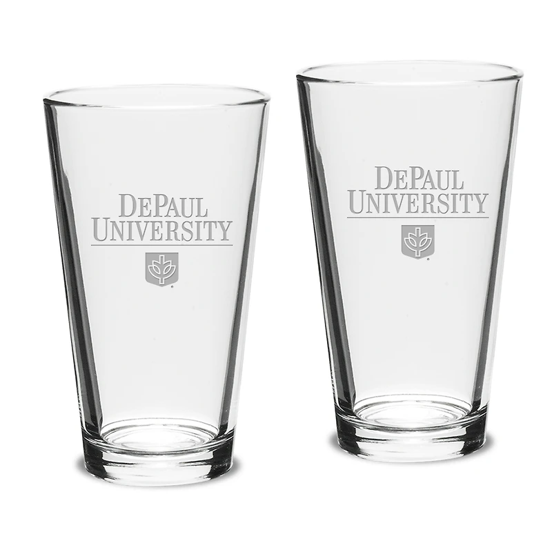 DePaul Blue Demons 16oz. 2-Piece Classic Pub Glass Set