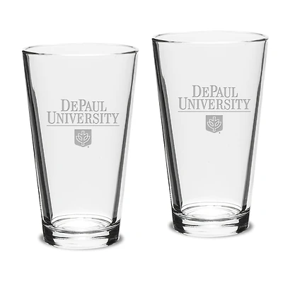 DePaul Blue Demons 16oz. 2-Piece Classic Pub Glass Set