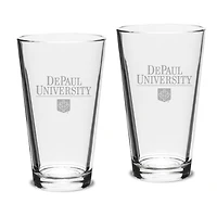 DePaul Blue Demons 16oz. 2-Piece Classic Pub Glass Set