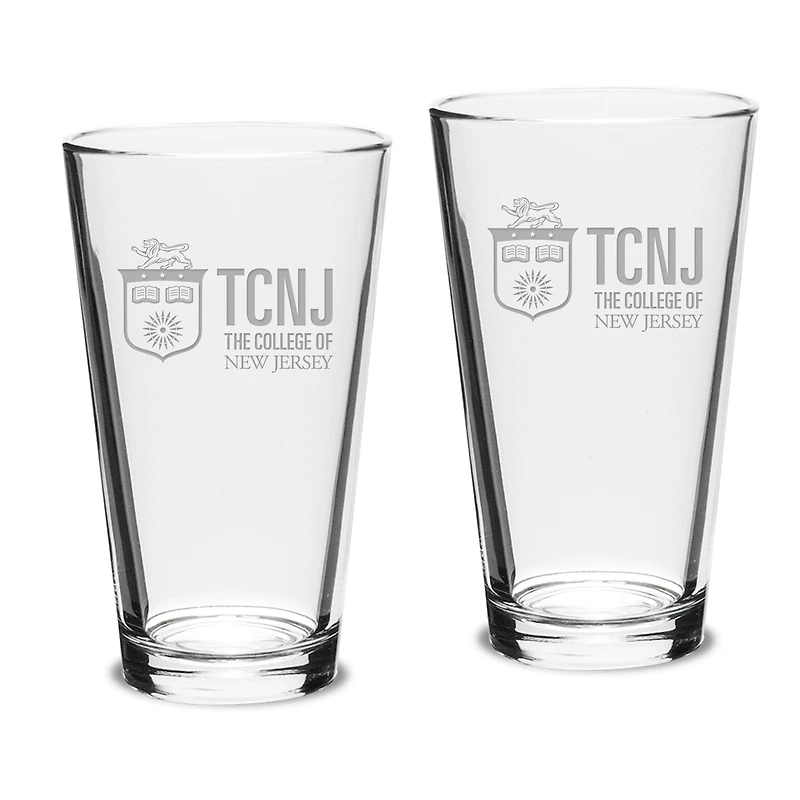 College of New Jersey Lions 16oz. 2-Piece Classic Pub Glass Set
