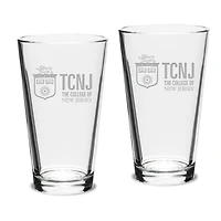 College of New Jersey Lions 16oz. 2-Piece Classic Pub Glass Set