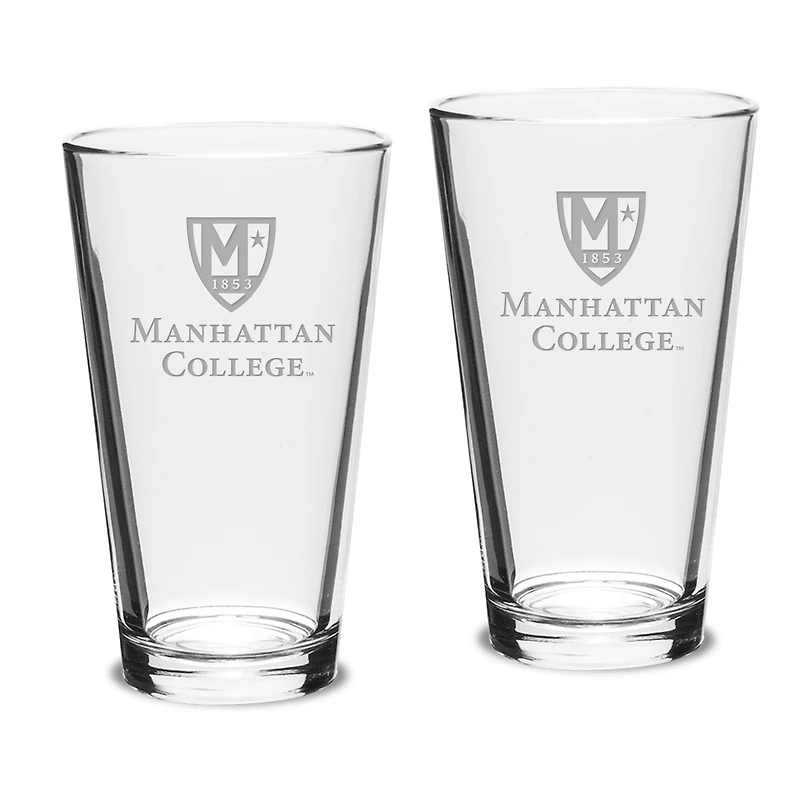 Manhattan Jaspers 16oz. 2-Piece Classic Pub Glass Set