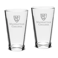 Manhattan Jaspers 16oz. 2-Piece Classic Pub Glass Set