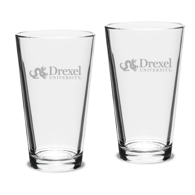 Drexel Dragons 16oz. 2-Piece Classic Pub Glass Set
