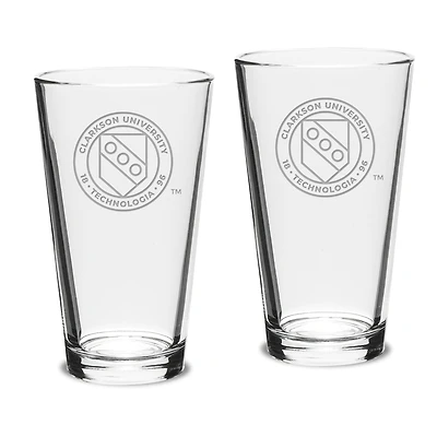 Clarkson Golden Knights 16oz. 2-Piece Classic Pub Glass Set