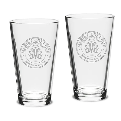 Marist Red Foxes Team 16oz. 2-Piece Classic Pub Glass Set