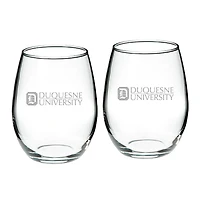 Duquesne Dukes 21oz. 2-Piece Stemless Wine Glass Set