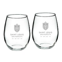 Saint Louis Billikens 21oz. 2-Piece Stemless Wine Glass Set