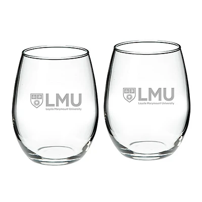 Loyola Marymount Lions 21oz. 2-Piece Stemless Wine Glass Set