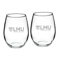 Loyola Marymount Lions 21oz. 2-Piece Stemless Wine Glass Set