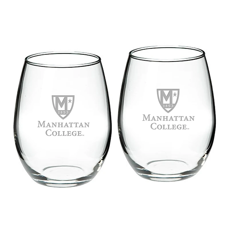 Manhattan Jaspers 21oz. 2-Piece Stemless Wine Glass Set