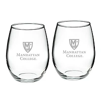 Manhattan Jaspers 21oz. 2-Piece Stemless Wine Glass Set