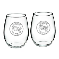 High Point Panthers 21oz. 2-Piece Stemless Wine Glass Set